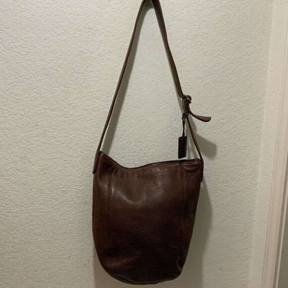 Vintage Nine West Womens Brown Pebbled Leather - Picture 1 of 14